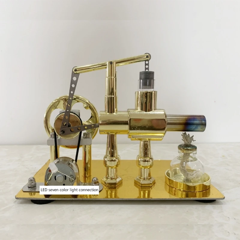 Hot Air Stirling Engine Motor Model Metal Stirling Engine Teaching Aids Physical Scientific Education Stern Toy for Kid