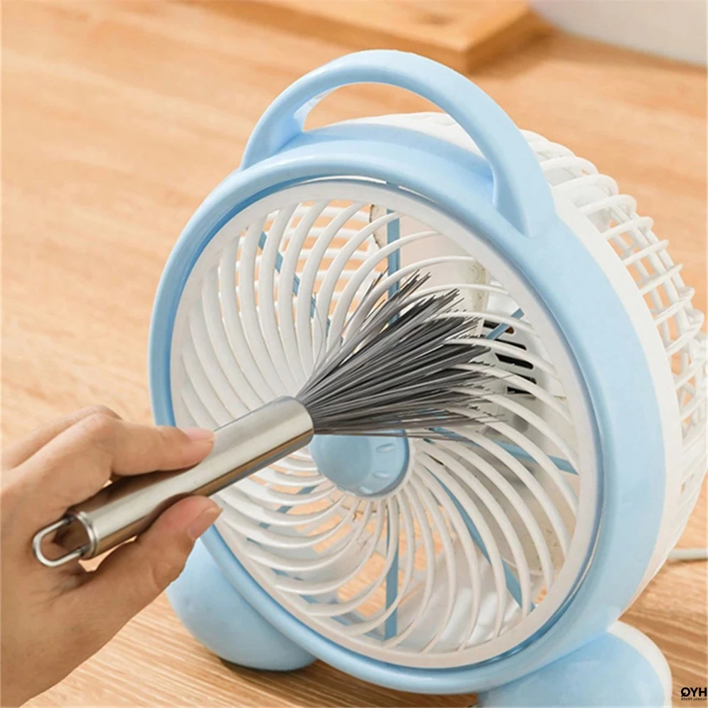 Stainless Steel Long Handle Cleaning Brush, Heavy Duty Scrubber for Kitchen Bathroom Tile Grout, Non-Slip Grip, 1/2Pcs
