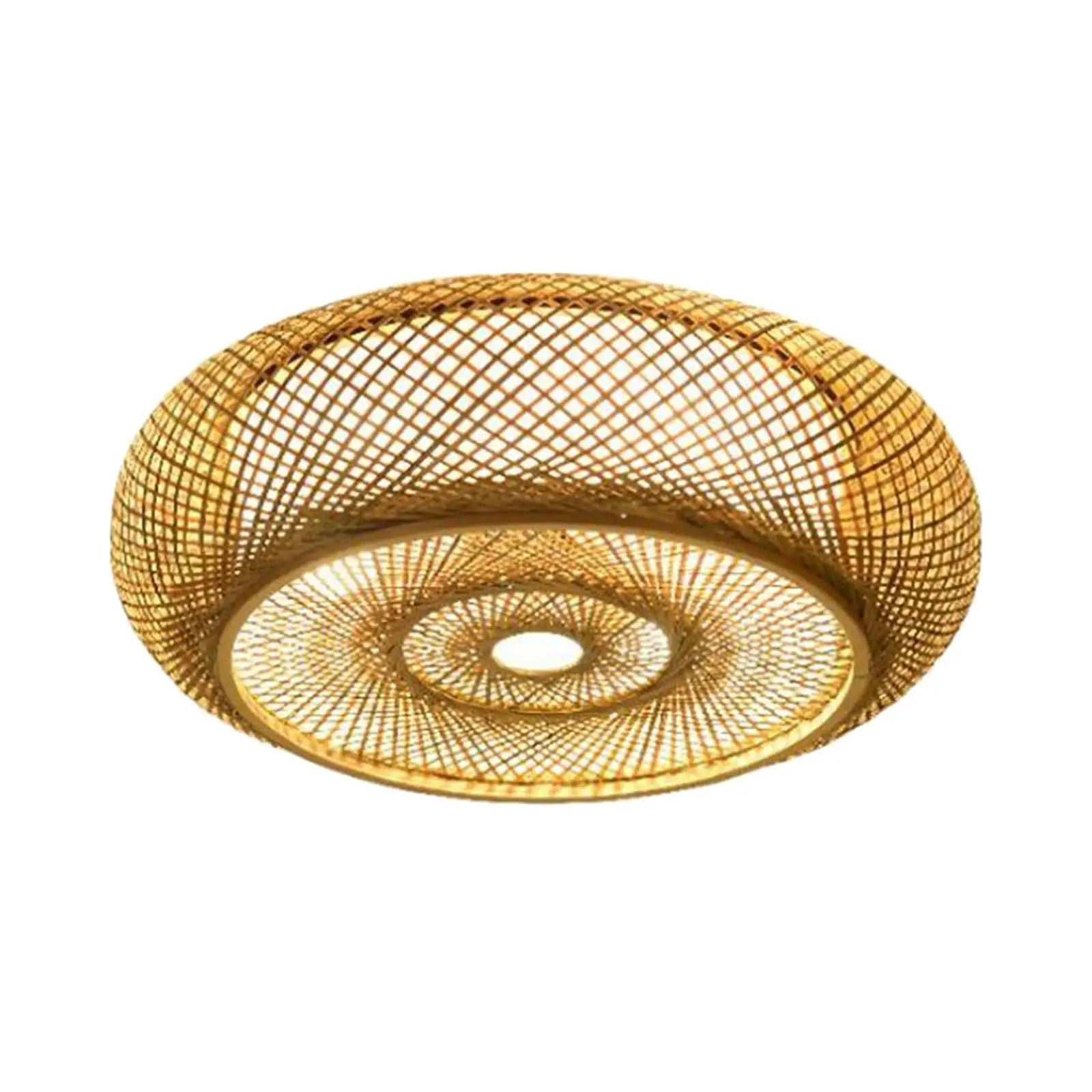Bamboo Woven Lampshade Living Room Aisle Ceiling Lamp Light Shade Decorative