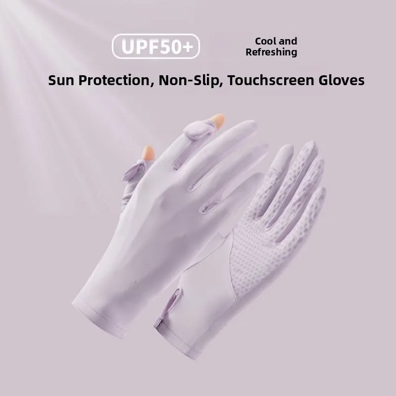 

Солнцезащитные перчатки из ледяного шелка для вождения на открытом воздухе, с защитой от УФ-излучения, для водителей и пассажиров в автомобиле