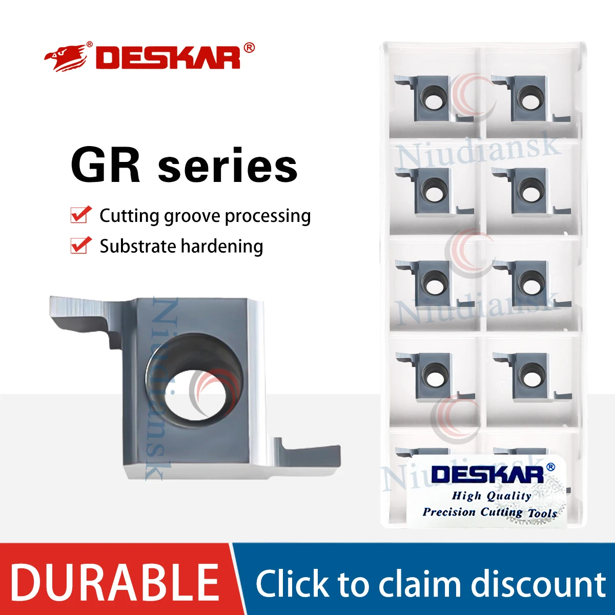 

6GR/7GR/8GR/9GR100 250 300 LDA CNC Lathe Tool Small Inner Hole Groove Insert Card Spring Groove Cutting Blade Universal Material