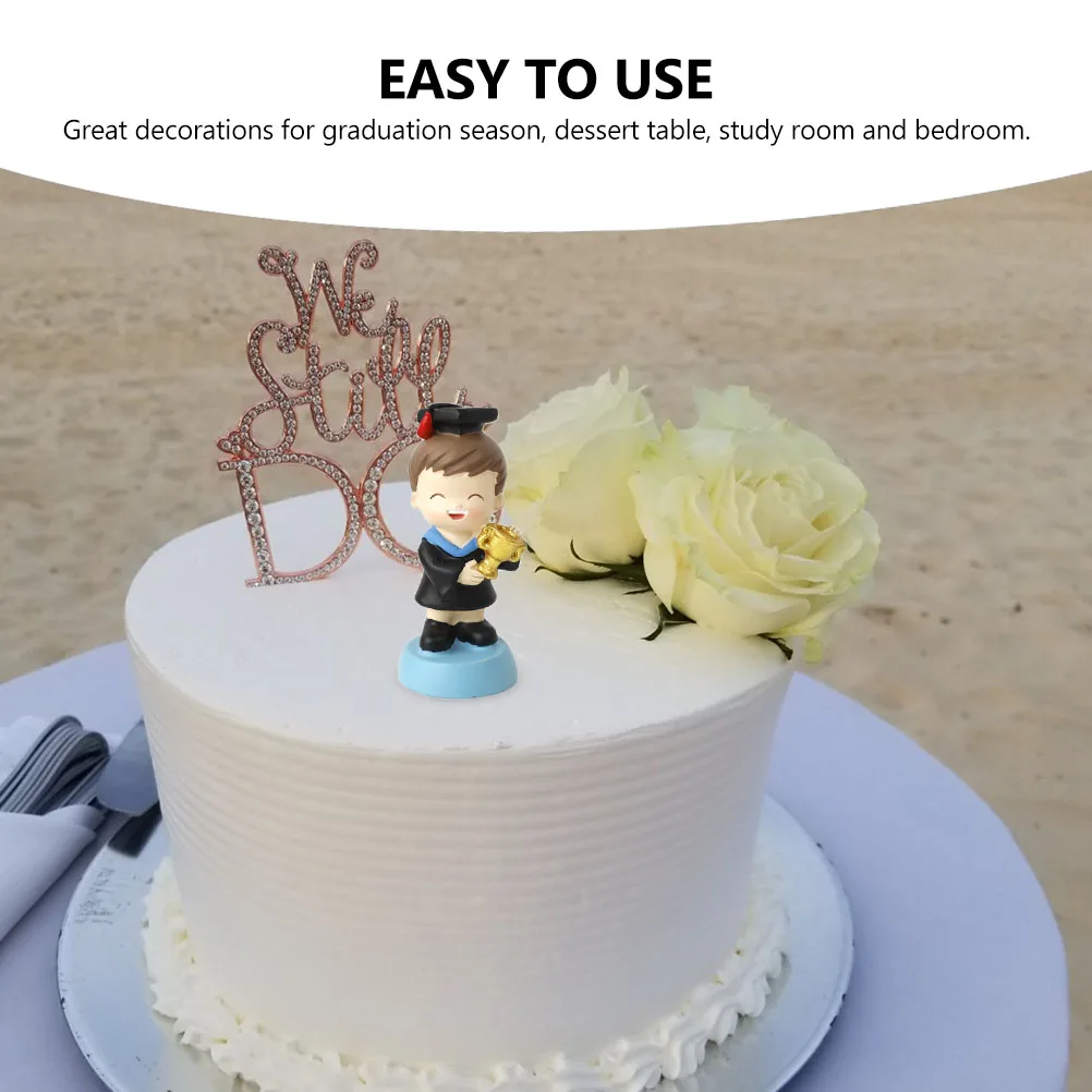 

Cartoon Doctor Resin Decor Graduation Gift Home Bedroom nament Cake Topper Photo Photo Student Crafts