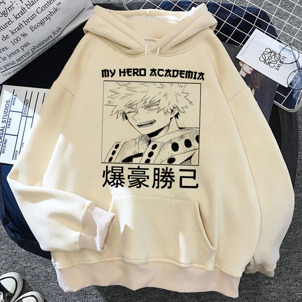 Bakugo hoodies women vintage Winter Street trend anime simple sports style  clothing sweater female Kawaii Hood Korean Couple