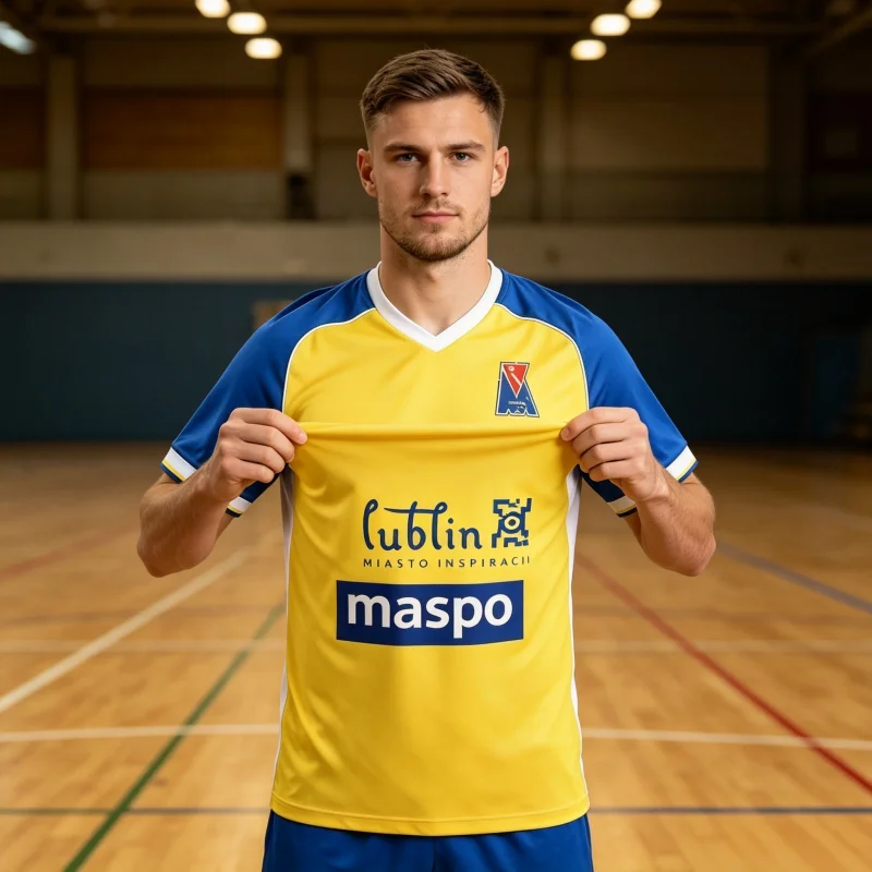 26-27 Poland Motor Lublin Football Jersey Breathable Men's T-Shirt 3D Sports Tops Tees Fan Jersey Unisex FamilyMatching