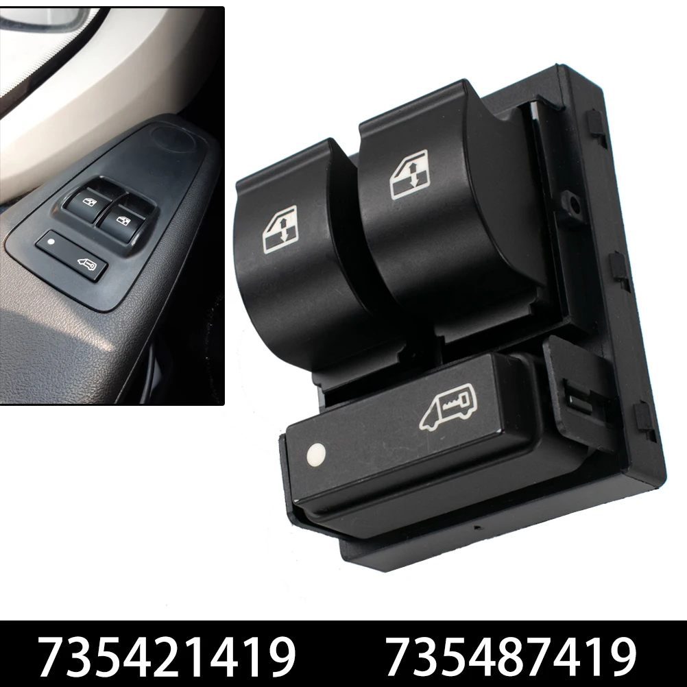 Electric Window Triple Button Push Control Switch For Fiat Ducato Doblo Citroen Relay Jumper Peugeot Boxer 735421419 735487419