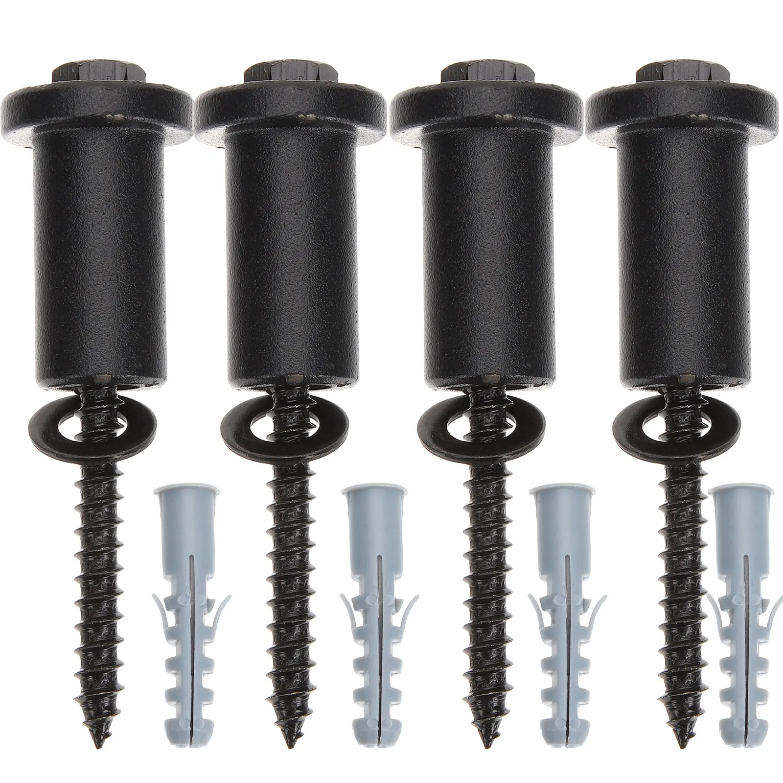 4Sets Sliding Barn Door Spacers Wall Track Connectors Carbon Steel Heavy Duty High Load Bearing Hardware Kit for Interior