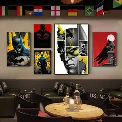 1PC Filmy B-Batman Plakat Samoprzylepna sztuka Wodoodporna naklejka papierowa Kawiarnia Bar Pokój Dekoracja ścienna