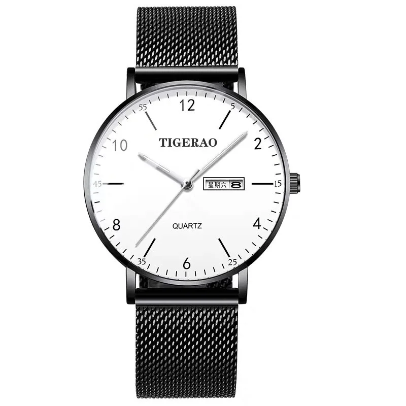 Teenage Ultra-thin Watch Black Business Male Trend Watch Junior Quartz Night Glow Waterproof Electronic Watch Automatic Simple
