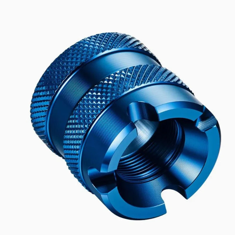 مخصص التصنيع باستخدام الحاسب الآلي أجزاء الألومنيوم بأكسيد سبائك الألومنيوم الأزرق مخرش الجوز