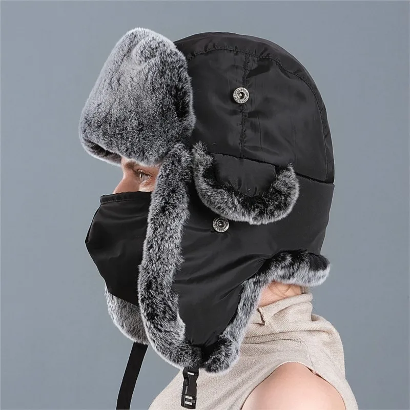 Hats for men and women warm ear-protecting cold-proof outdoor sports leisure ski