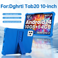 For Dghrti Tab20 10-inch Tablet Case Model Tab20 Tablet Security Shockproof Silicone Case with Stand Shockproof CoverTablet Case