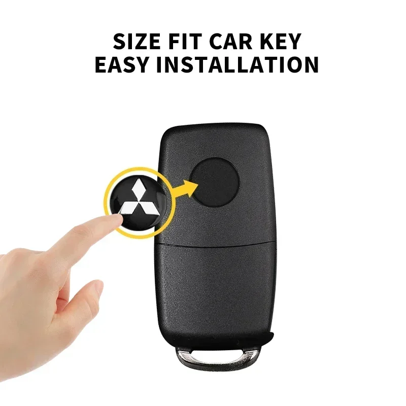 14MM Car Key Epoxy Sticker Universal Remote Logo For Mitsubishi ASX Lancer Mirage Pajero Sport Xpander Attrage Outlander L200