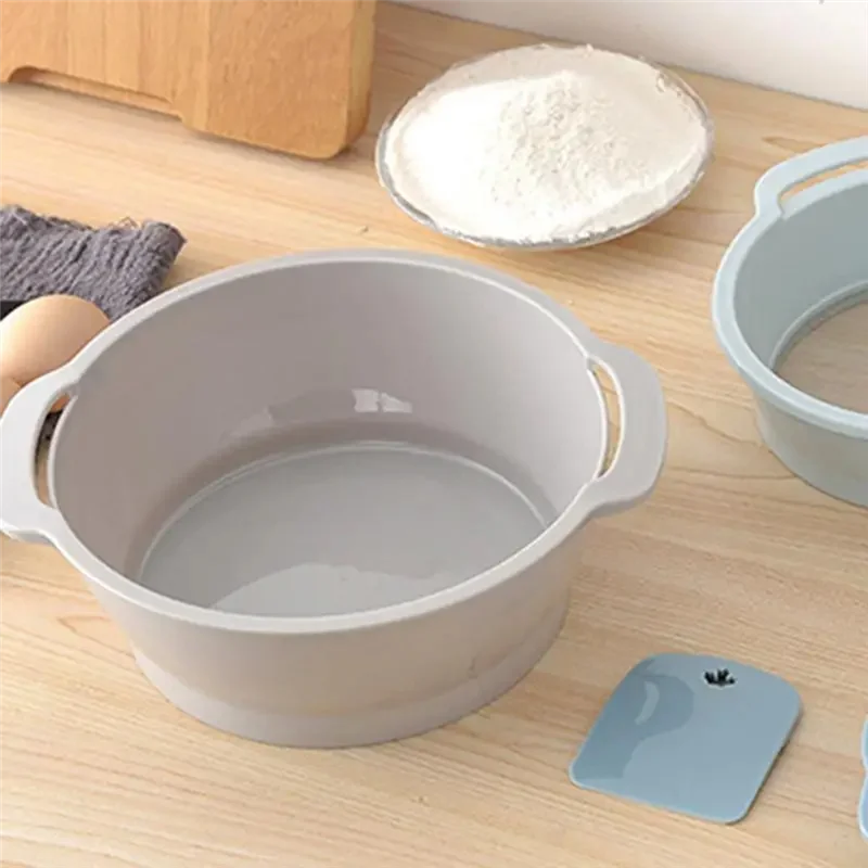 Peneira de farinha de cozinha a78u, peneira de açúcar semiautomática portátil, agitador de pó, economia de espaço, ferramenta de cozimento de cozinha