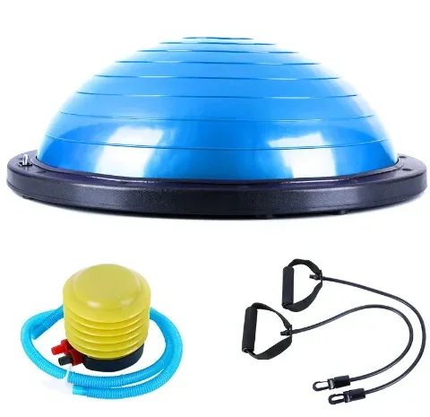 High Quality Customized 60cm Explosion Proof Thickened Fitness Half Pilates Balance Bosuing Yoga Ball