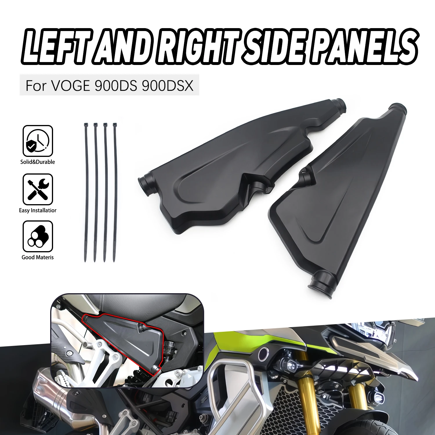 

Motorcycle Accessories Left Right Frame Cover Side Frame Panels For LONCIN VOGE 900DS 900DSX 2024 2025