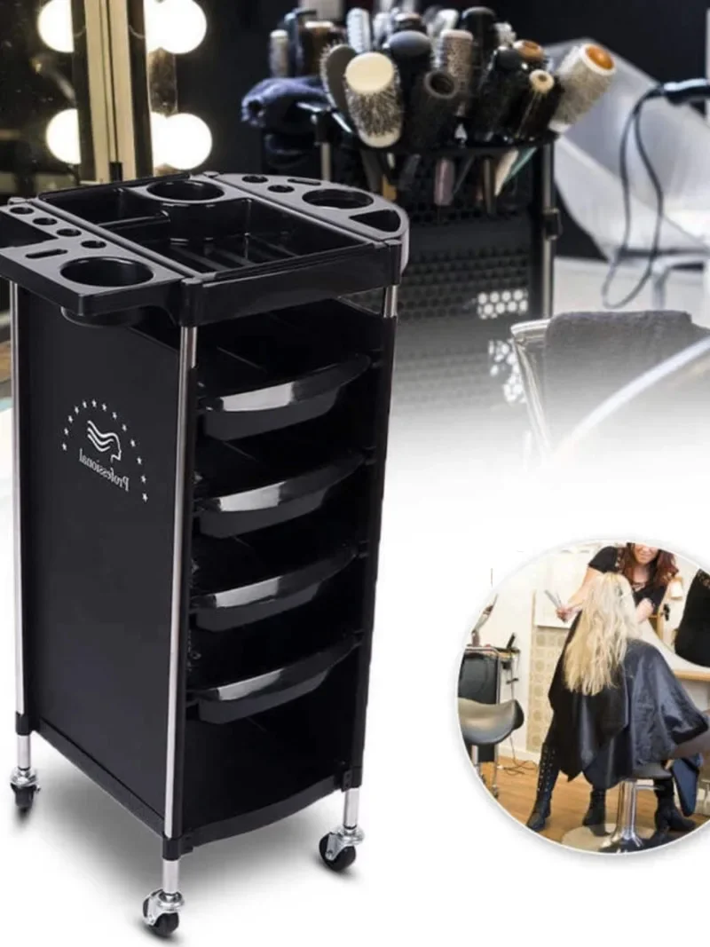 Hairdressing Multifunction Minimalist Salon Trolley Hair Dyeing Perm Shave Salon Trolley Storage Auxiliar Beauty Furniture ZTST