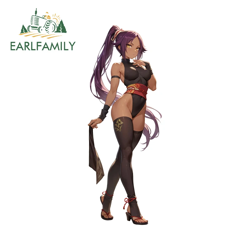 

EARLFAMILY Shihouin Yoruichi аниме девушка наклейка личность граффити дизайн наклейки на заднее лобовое стекло подходят для ПВХ автомобильный гаджет