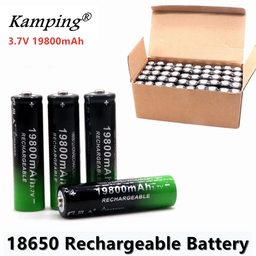 

Aleaivy NEW 18650 Battery 3.7V 19800 mAh Rechargeable Lithium-Ion Battery For LED Flashlight Popular New High Quality