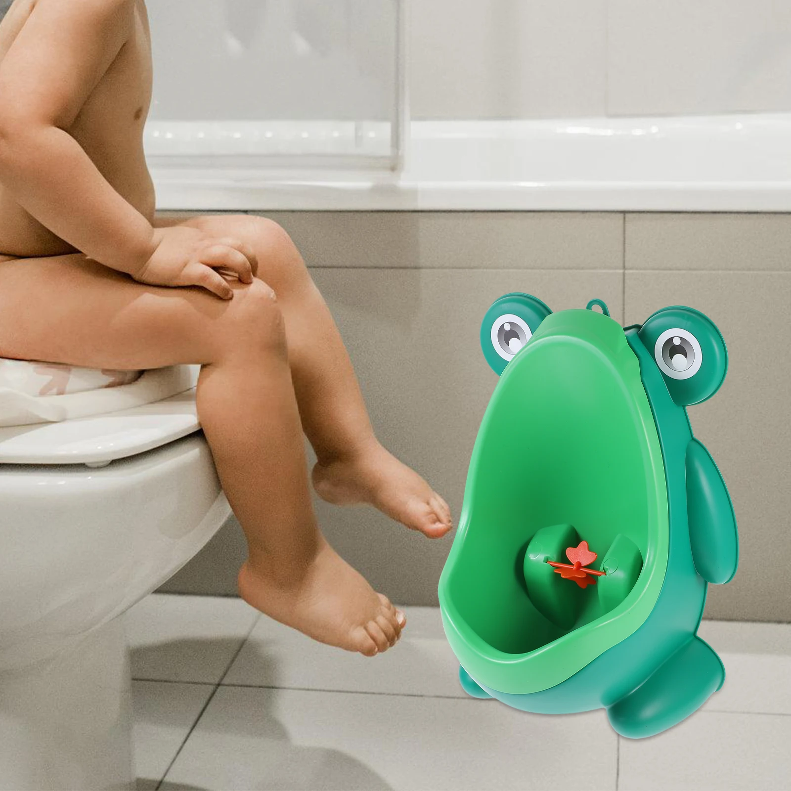 الطفل الكرتون الضفدع التبول قعادة الصبي تبول المدرب تدريب الأولاد الأخضر Pp السفر