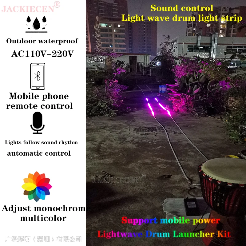 AC110-220V Outdoor Waterproof 5V ws2812b 12V 24V ws2811 5050 RGB led music strip,Vioce control,running water,firework New 2022