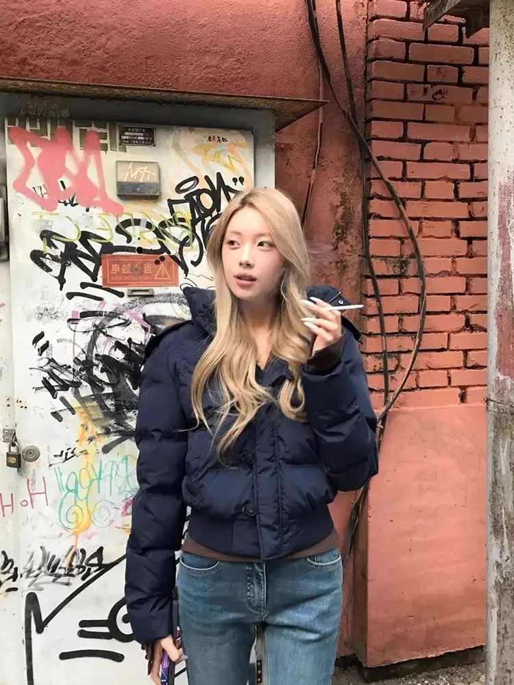 

Зимние субкультуры 2024, готические толстовки в стиле Харадзюку, ретро, парки с капюшоном из искусственного меха, Y2K, пальто, винтажная утепленная свободная повседневная верхняя одежда