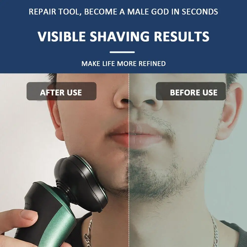 Men's Electric Shaver USB Rechargeable Razor Digital Display Electric Razor Shaving Machine For Man Beard Washable Mini Sha M3U1