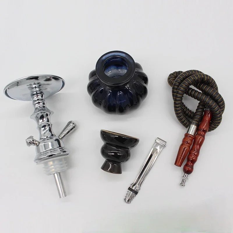 Portable Arab Shisha Hookah Complete Sheesha Chicha Narguile Bowl Charcoal Tray Single Hose Water Pipe Smoking Shisha Hookah Set