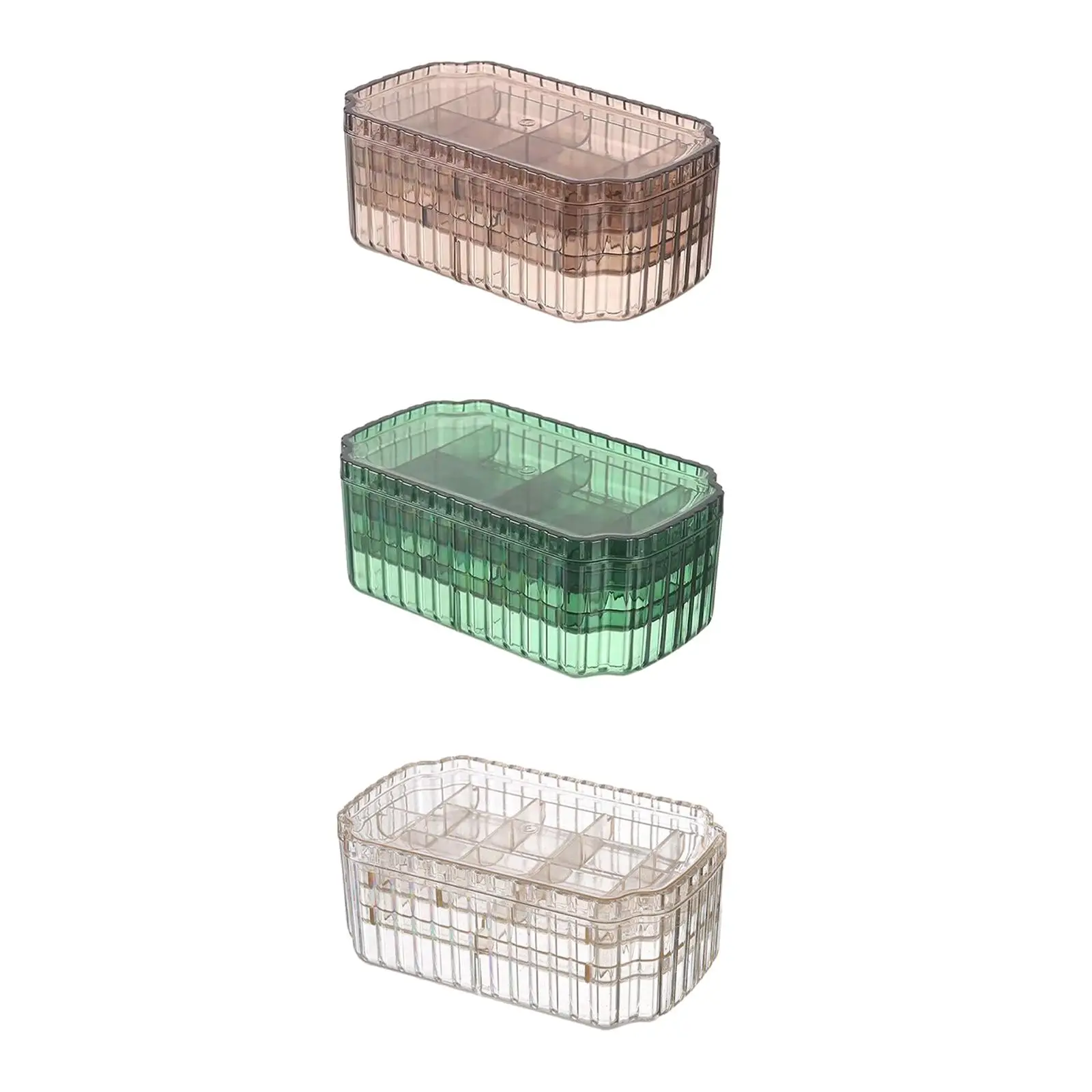 

Earring Display Case 3 Layer Jewelry Organizer Jewelry Container Sturdy Versatile with Compartments for Stud Earrings Bracelets