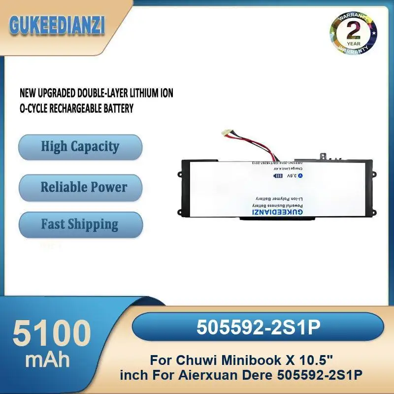 

505592-2S1P 5100mAh High Capacity Laptop Battery For Chuwi Minibook X 10.5" inch For Aierxuan Dere 505592-2S1P
