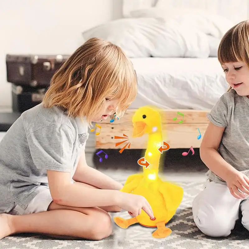 Duck Toys For Toddler 1-3 Sing Duck Toy Cute Dancing Duck Babies Toy Repeat What You Said Duck Toy Soft Musical Duck Toy For