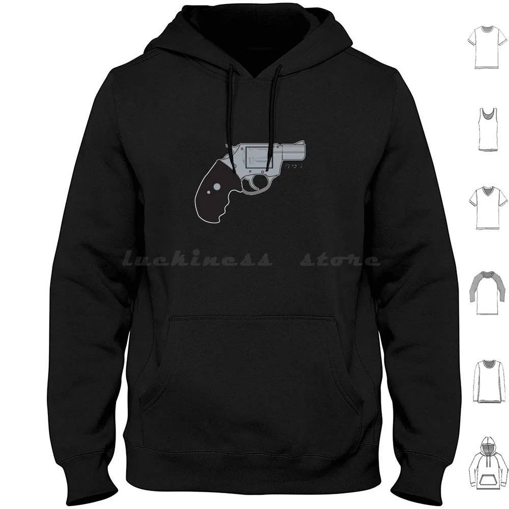 Pistola Hoodies Long Sleeve Pistol Gun Pistola Grey