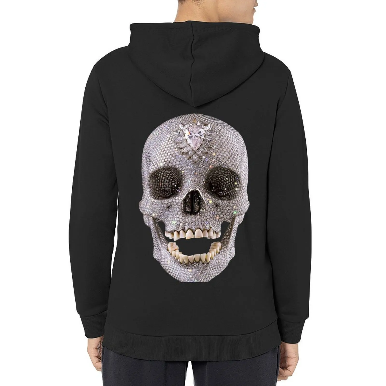 

Diamond Skull Bling Shiny Sparkle Skull Diamond Hoodie mens clothes anime clothing men's sweat-shirt tracksuit