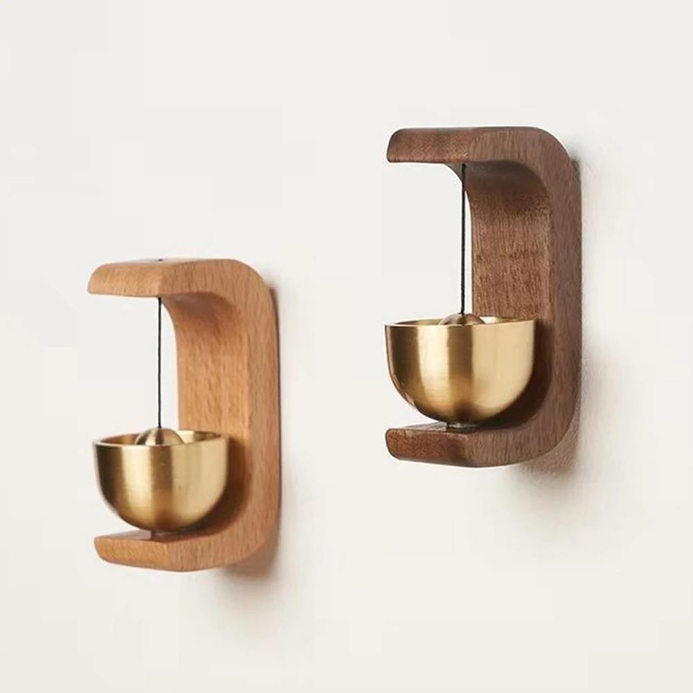 

Doorbell Solid Wooden Doorbell Magnetic Wooden Wind Chimes Wireless Jingle Bell Entrance Door Bell Pendant Home Ornament