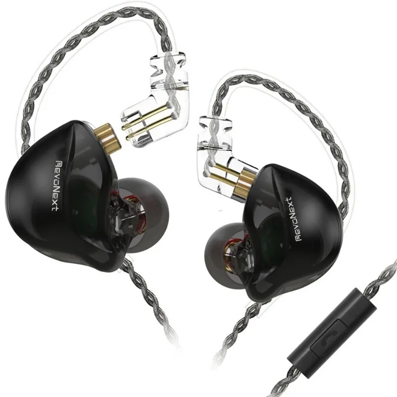 RevoNext RH-212 IEM Earphone Dual Magnetic Moving Coil Wired in Ear Monitors Headphones for Musicians Drummers Singers Earbuds