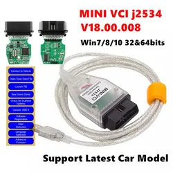 V18.00.080 Mini Vci J2534 Voertuig Diagnose Ondersteuning Nieuwste Auto Model Voor Toyota Tis Techstream Multi-Language