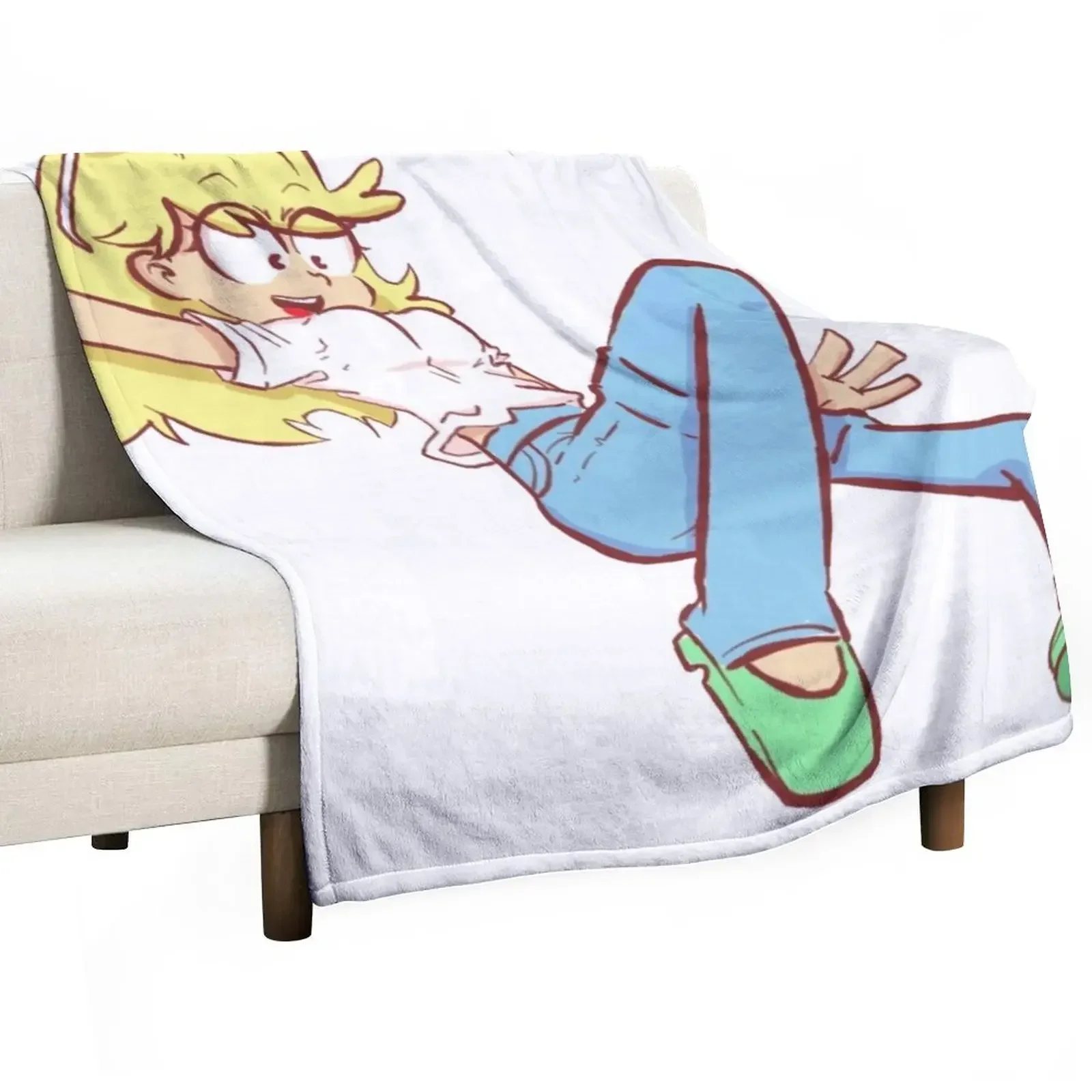 Leni loud Throw Blanket Single for winter Plaid on the sofa Blankets