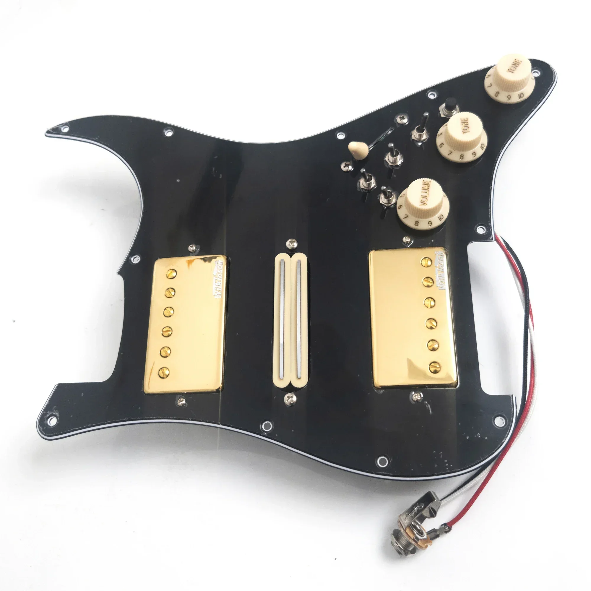 Guitar Prewired Loaded Pickguard Set With Coil Splitting Ainico 5 Humbucker Pickups Set for ST 11 Hole Guitar Accessoires