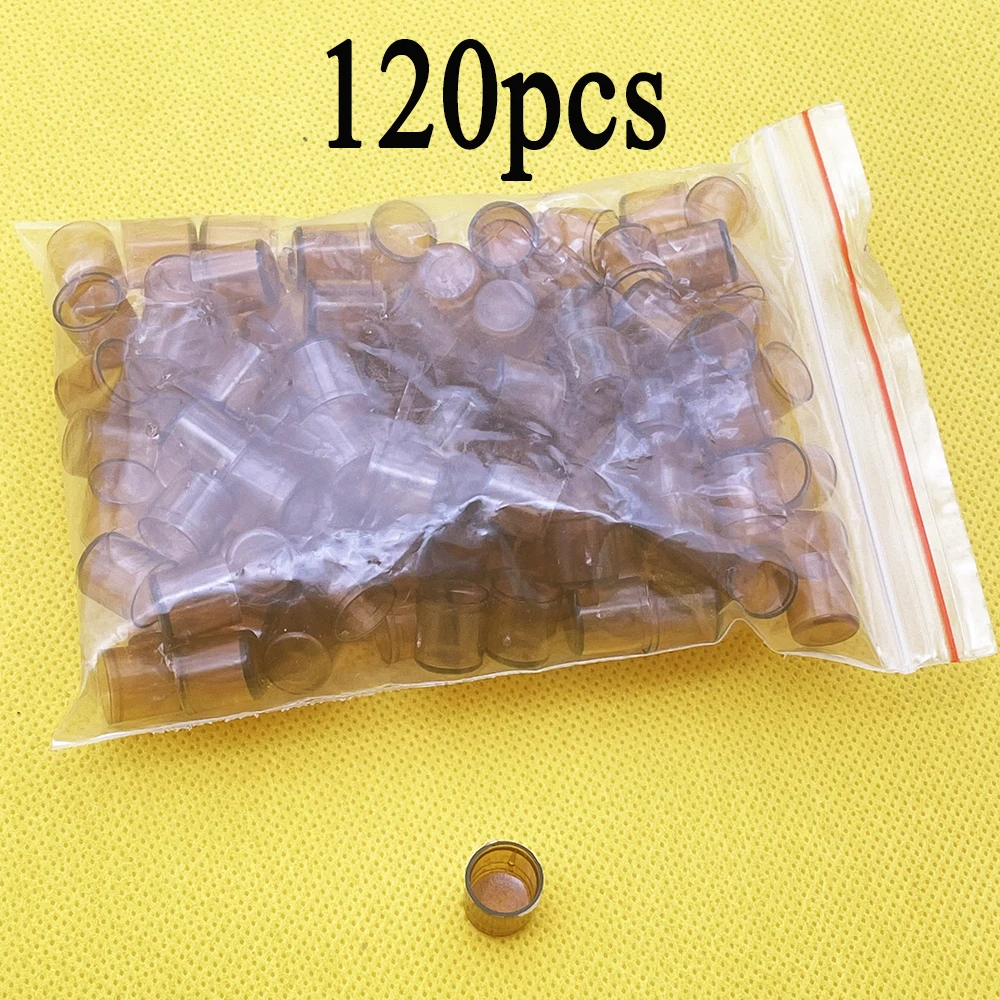 120PCS Queen Rearing Plastic Brown Cell Cup Virgin Worm Egg Larva For Apis Mellifera Beekeeping Bee Farm Tools Supplies