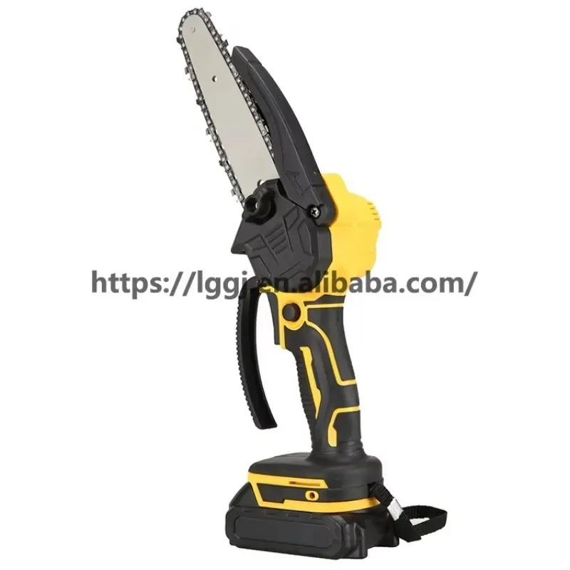 6 Inch Mini Portable Lithium Electric Chain Saw 1200W Rechargeable Cordless Handheld Chainsaw Tree Pruning Wood Cutting Tools