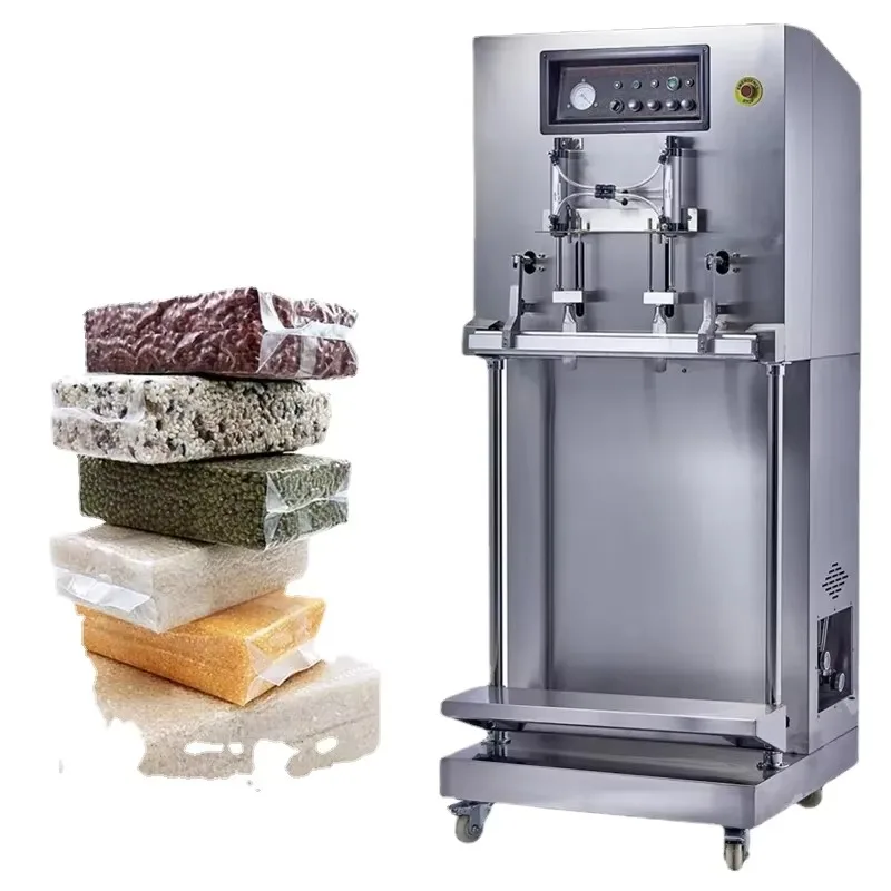 Vertical Plastic Bag Sealer Big Bag External Vacuum Sealing Machine Brick Shape Beans Nuts Vacuum Packaging Machine