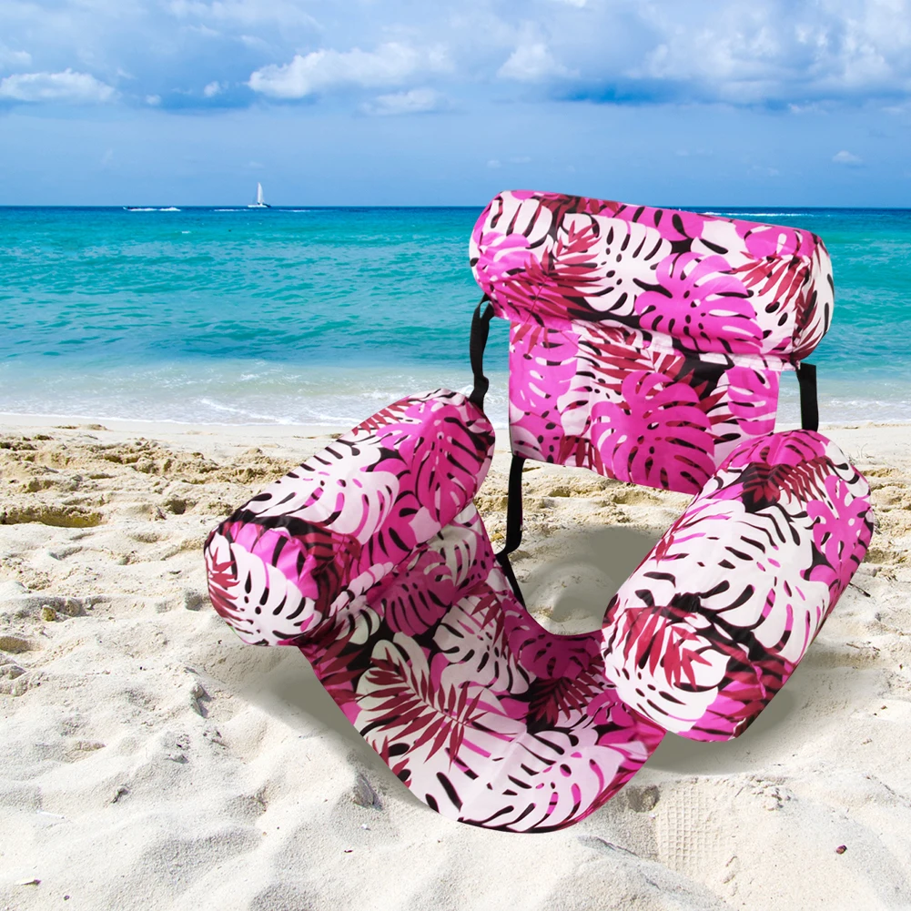 حمام سباحة قابل للنفخ، صالة حمام السباحة، كرسي عائم للمياه مانع للتسرب مع ذراع ومسند ظهر، أرجوحة مائية لشاطئ بحيرة حمام السباحة #4