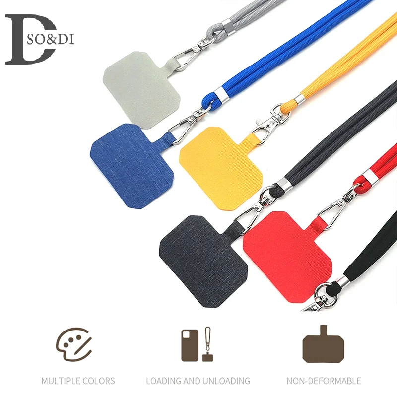 Neues verstellbares Telefon Lanyard abnehmbares Halsband Lanyard Strap Karabiner kompatibler Anhänger mit Karte für mobile Schlüssel anhänger Farben