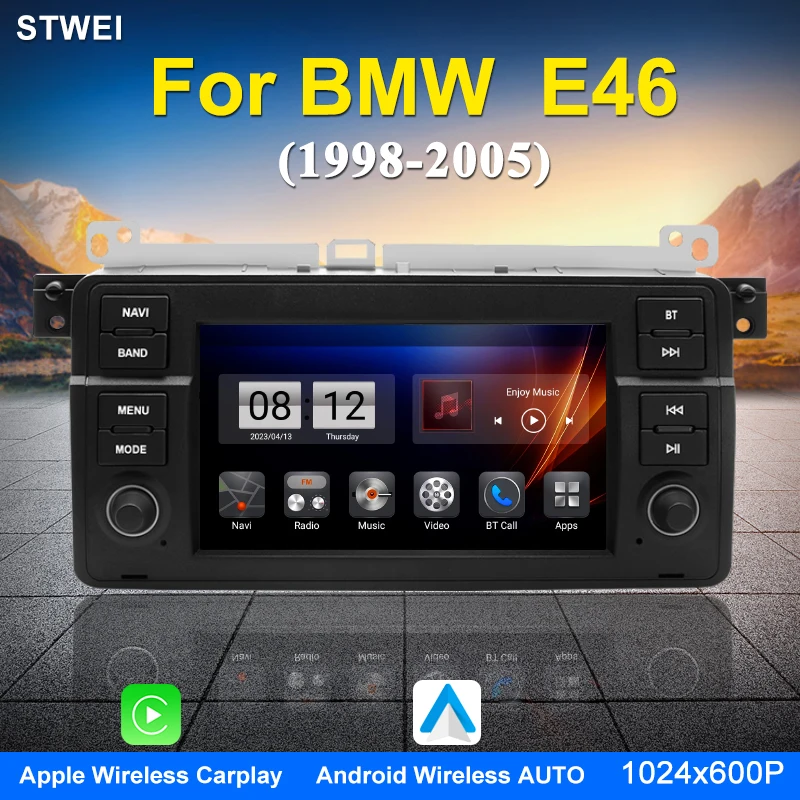 

For BMW E46 Coupe M3 Rover 75 MG ZT 318/320/325/330/335 Android 12 Carplay Car Radio Multimedia Player GPS Navigation Stereo