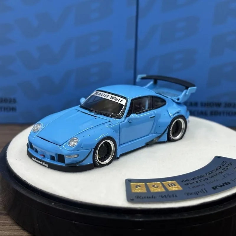 Nieuw Op Voorraad Pgm 1:64 Porsche Rwb 930 993 Maleisië Tentoonstelling Editie Auto Legering Miniatuur Diecast Porsche Ornamenten Aangepaste Speelgoed