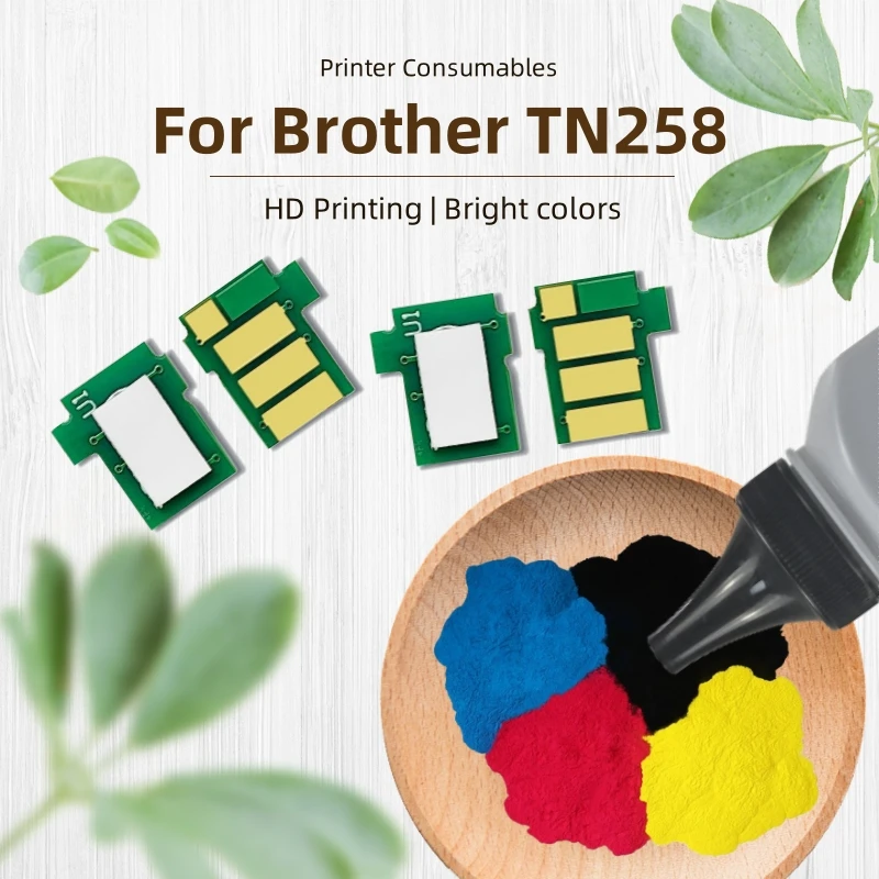 

1 комплект TN258 чип порошка тонера для Brother L3220 L3240CDW L3280CDW L8240CDW L3520CDW L3560CDW L3720CDW L3755CDW L3760CDW L3780CDW