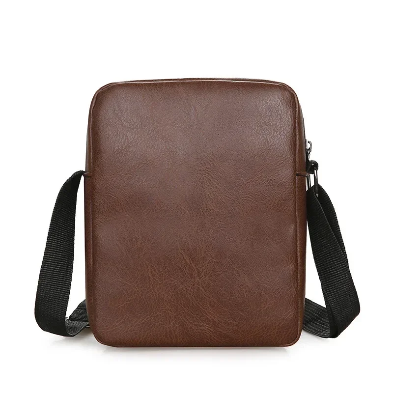 Vintage Messenger Bag Mannen Pu Lederen Zakelijke Werknemer Schoudertas Bruine Zwarte Man Crossbody Tas Mannelijke Handtas Cadeau Voor Echtgenoot