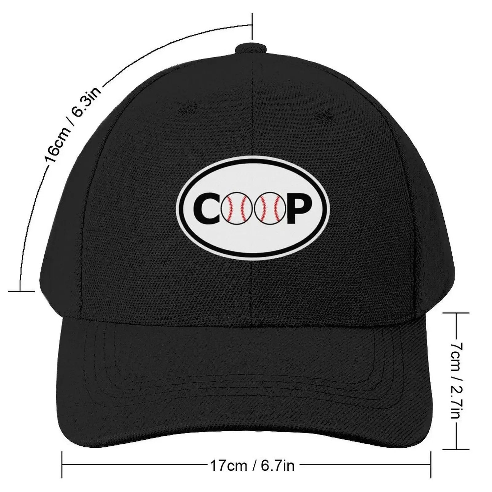 Cooperstown NY Coop New York Oval Euro Bumper Sticker Baseball Cap Ball Cap Anime Vintage Christmas Hat Women's Men's