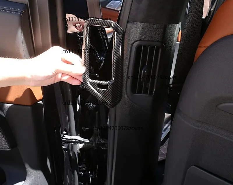 For BMW X5 G05 X7 G07 2019-2022 ABS Carbon Fiber Car B Pillar Air Conditioner Outlet Frame Cover Trim Interior Car Accessories