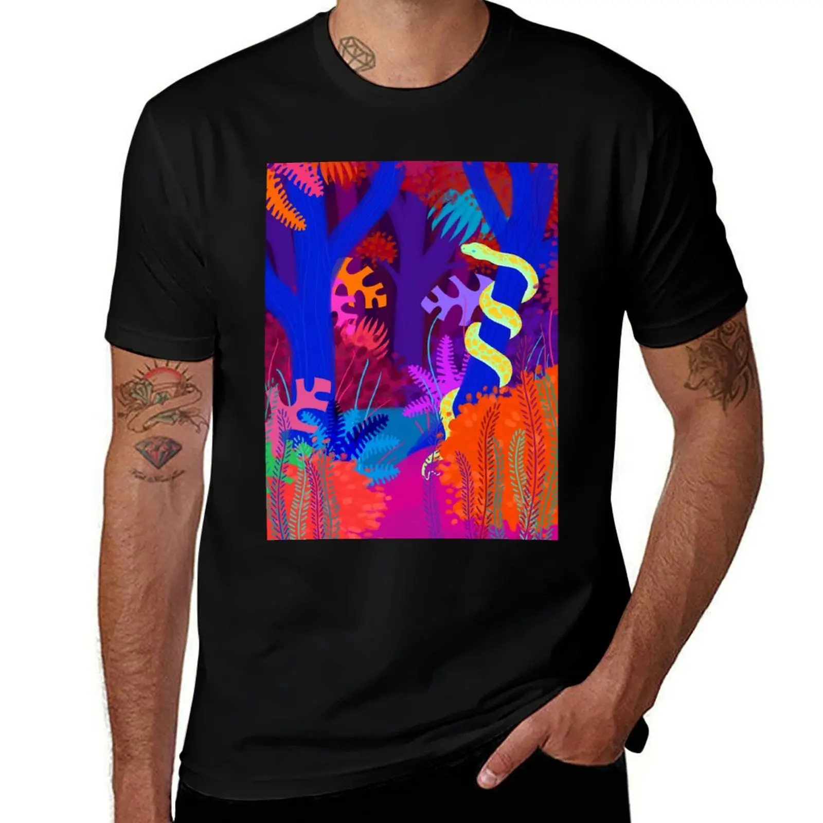 Funky python T-Shirt Daily Wear Print T-Shirt