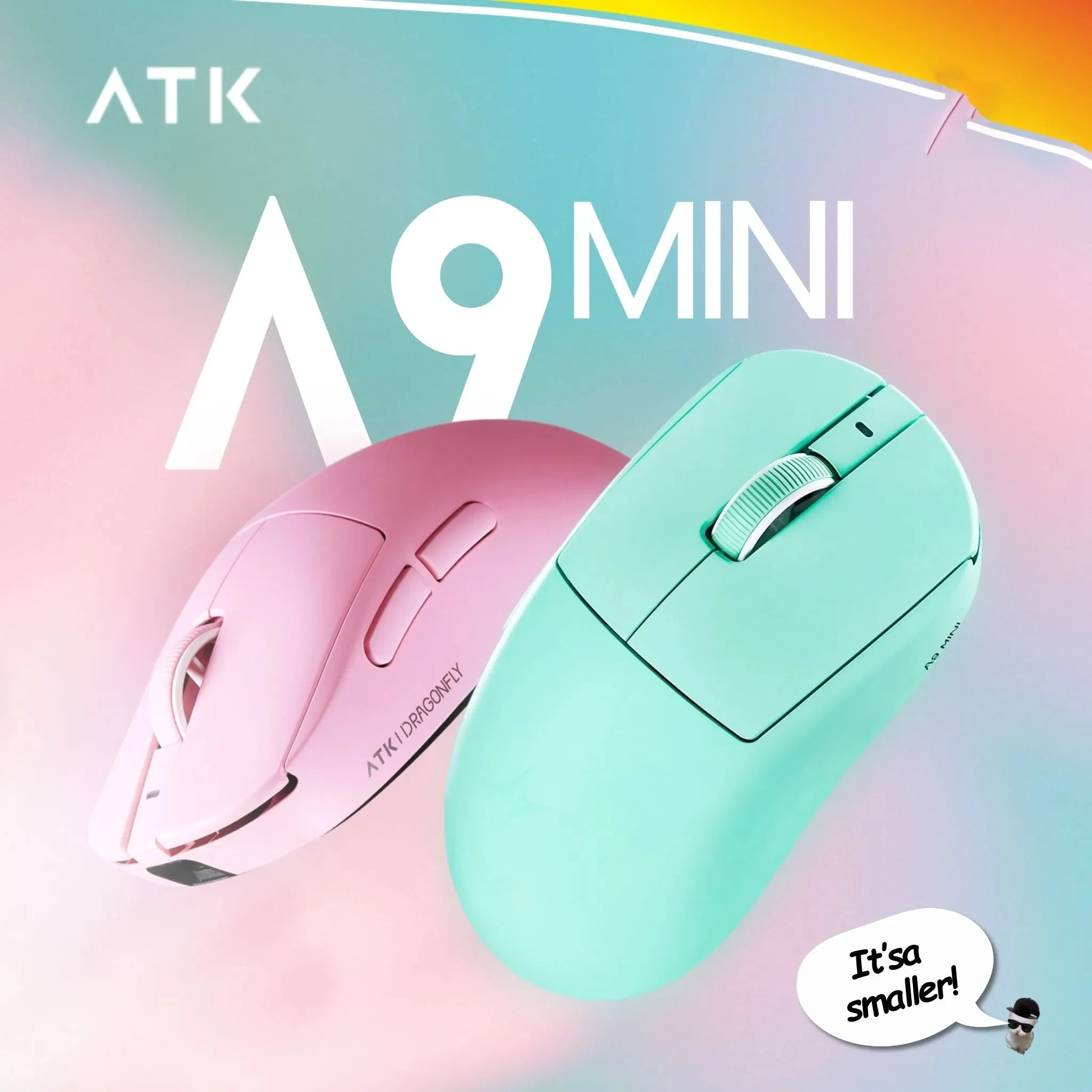 ATK A9 Mini Master Plus PAW3955 MASTER 8K Polling Tri-Mode Wireless Gaming Mouse 39g Ultra Lightweight Nordic 54L15 For E-sports